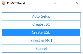 Create ISO или Create USB