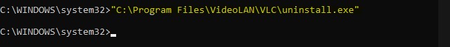 Program Files VideoLANVLC uninstall.exe