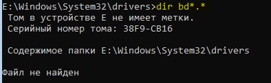 проверка файла dir через CMD