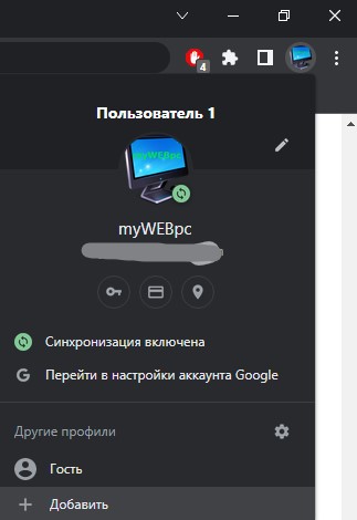 другой профиль chrom