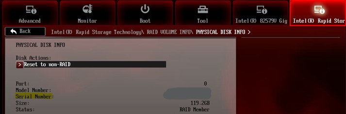 serial nember uefi