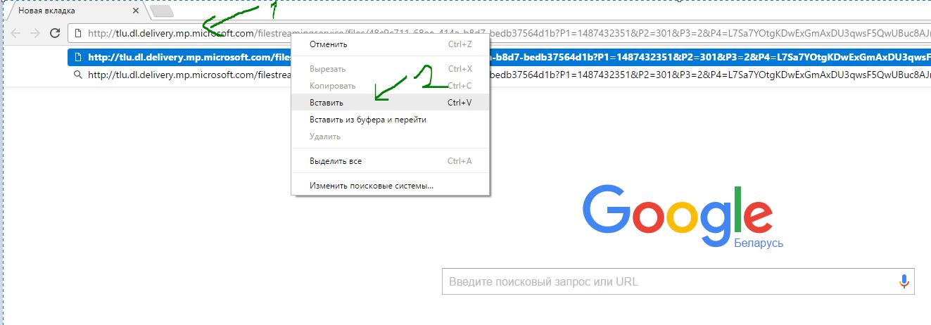 Paste in browser
