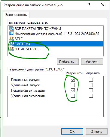 Добавление прав доступа