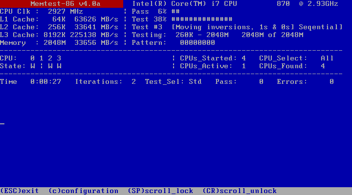 Диагностика MemTest86-bios