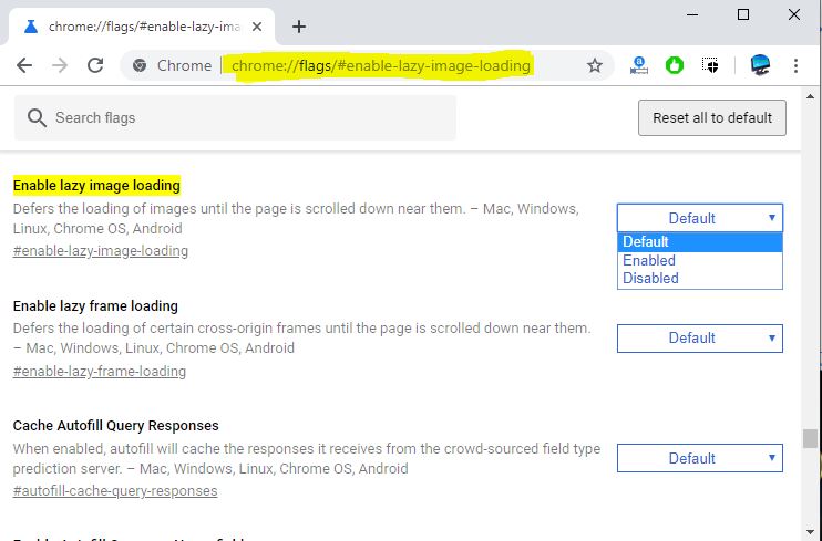 Lazy Loading Chrome