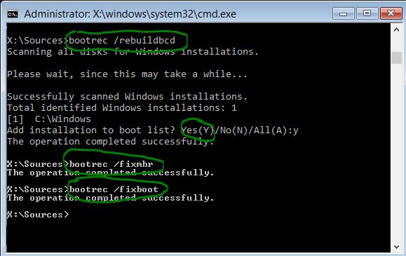 Bootrec cmd