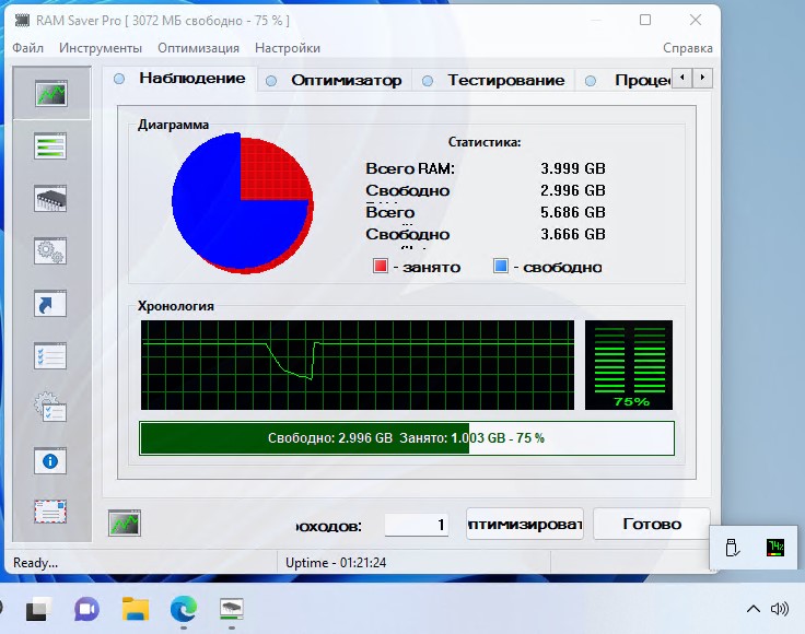 RAM Saver Control Panel