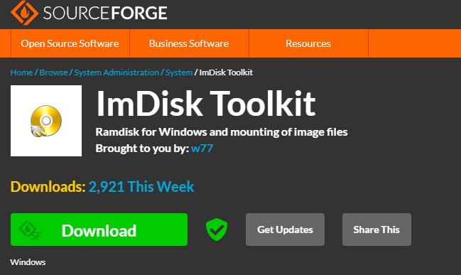 ImDisk Toolkit скачать