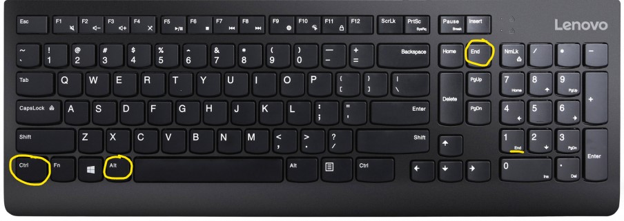 Ctrl+Alt+End