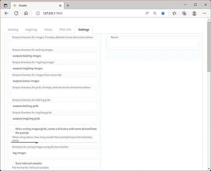 Настройки Stable Diffusion WebUI