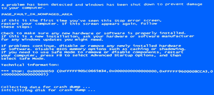 Ошибка PAGE_FAULT_IN_NONPAGED_AREA