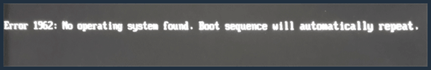 Error 1962 No operating system found на Lenovo