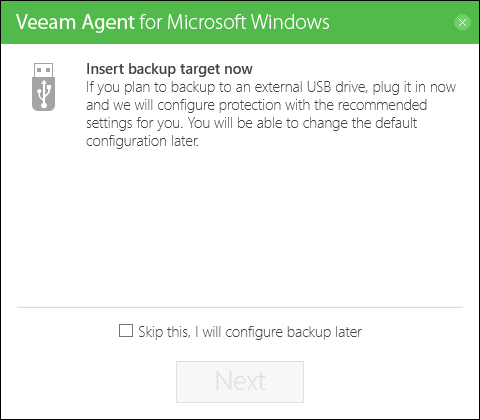 Резервное копирование в Veeam Agent for Microsoft Windows Free 2 Настройка Накопителя Для Резервного Копирования При Установке Veeam Agent