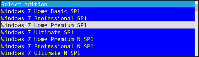 Доступные образы ISO с Windows