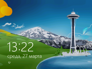 Экран блокировки Windows 8