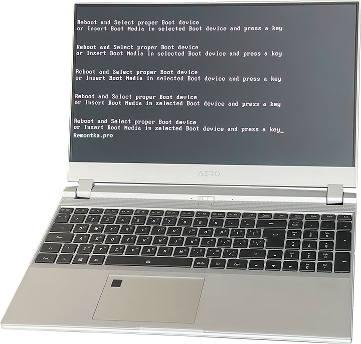 Ошибка Reboot and Select proper boot device or insert Boot Media in selected boot device
