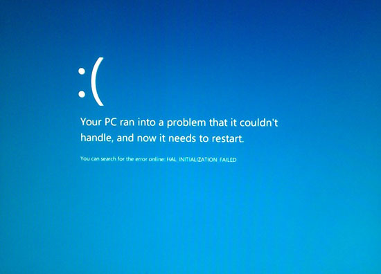 Синий экран смерти в Windows 8