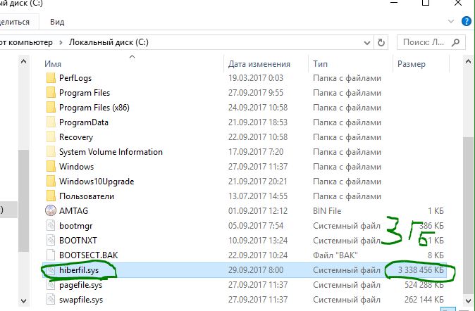 Сколько весит файл hiberfile