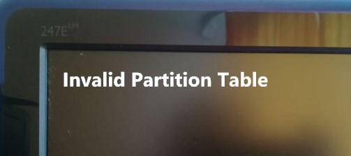 ошибка Invalid Partition Table