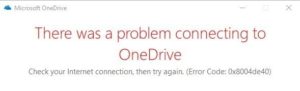 0x8004deb4 в OneDrive