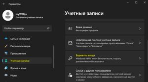 варианты входа windows11