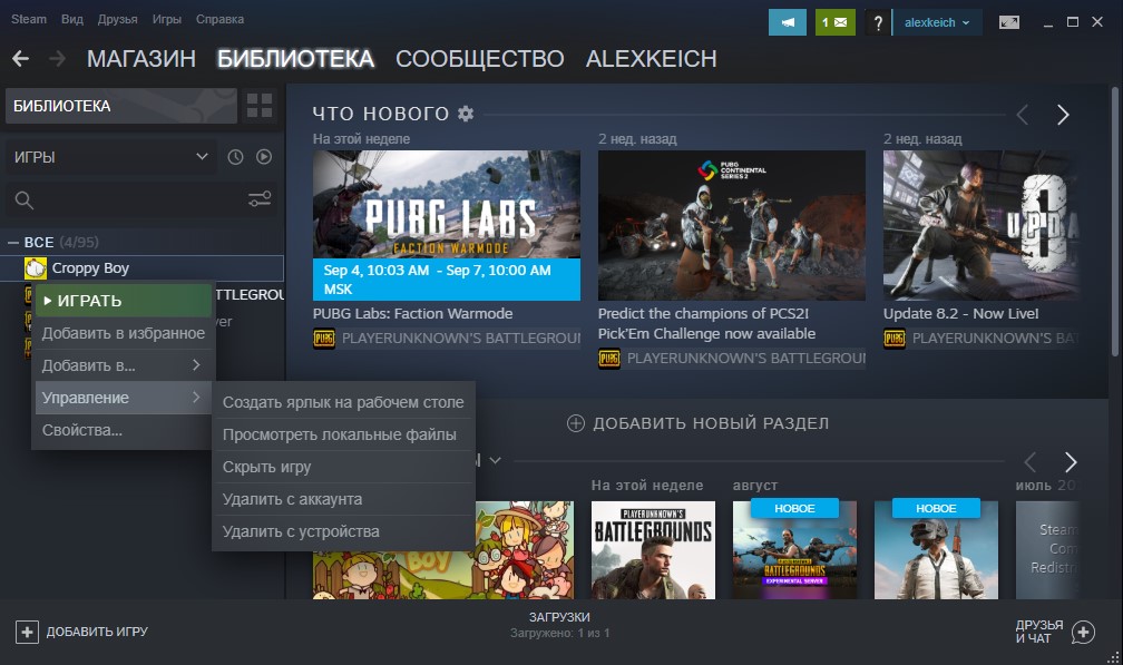 удалить, скрыть игру из Steam полностью или с аккаунта