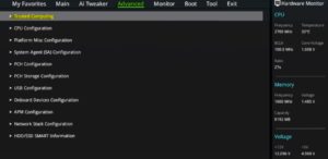 Включение TPM в BIOS Asus 2015 года