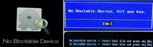 Ошибка No Bootable Device