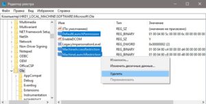 HKEY_LOCAL_MACHINE SOFTWARE Microsoft Ole